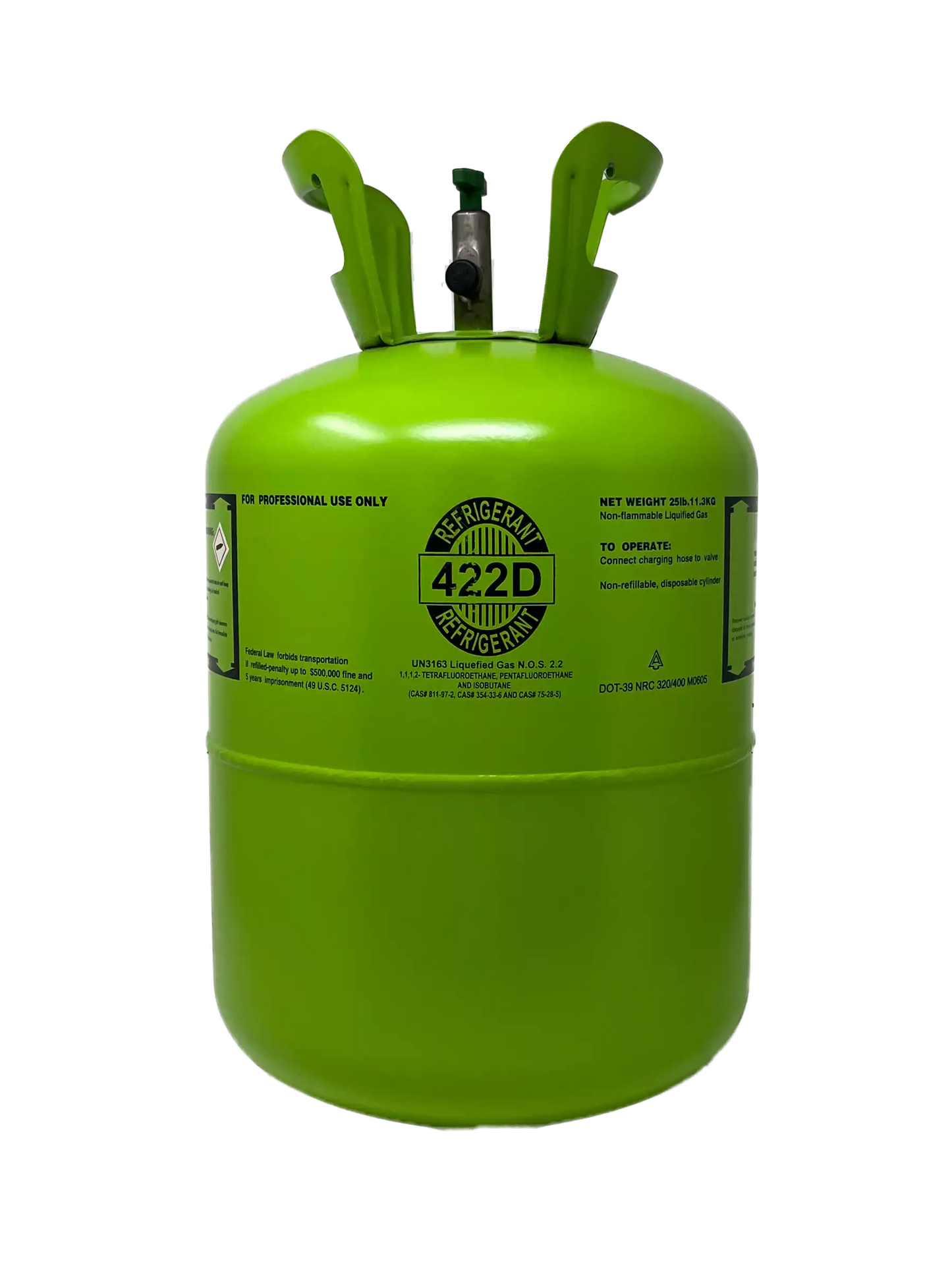 Refrigerant Inc R422D 25 LB REFRIGERANT NEW FACTORY SEALED CYLINDER